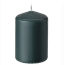 LÄTTNAD block candle , dark grey-green, 26 hr