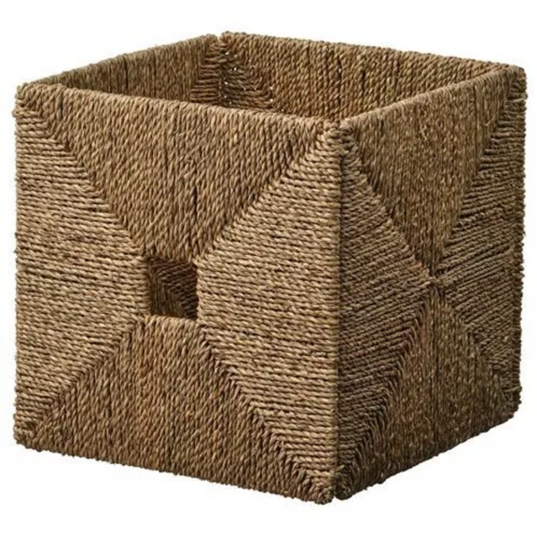 KNIPSA basket , seagrass, 32x33x32 cm