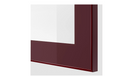 GLASSVIK door,drawer front, dark red/brown/transparent glass, 60x38 cm