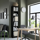 BILLY Bookcase, black oak effect, 40x28x202 cm