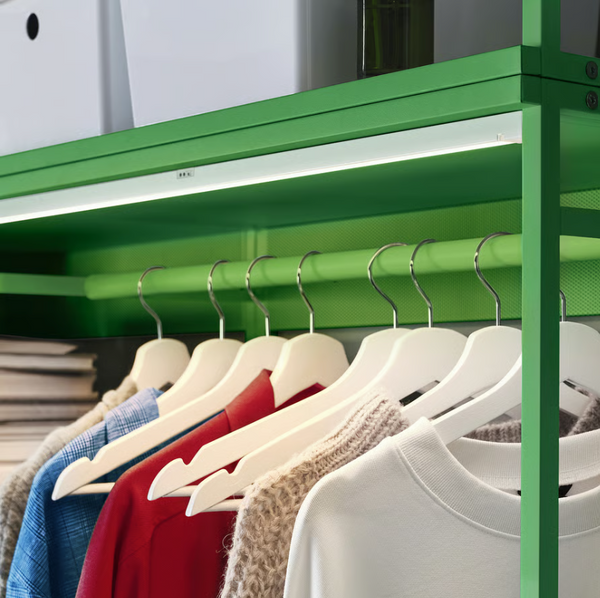 PLATSA Open clothes hanging unit, green, 80x40x120 cm