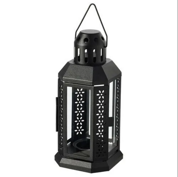 ENRUM lantern , black, 22 cm