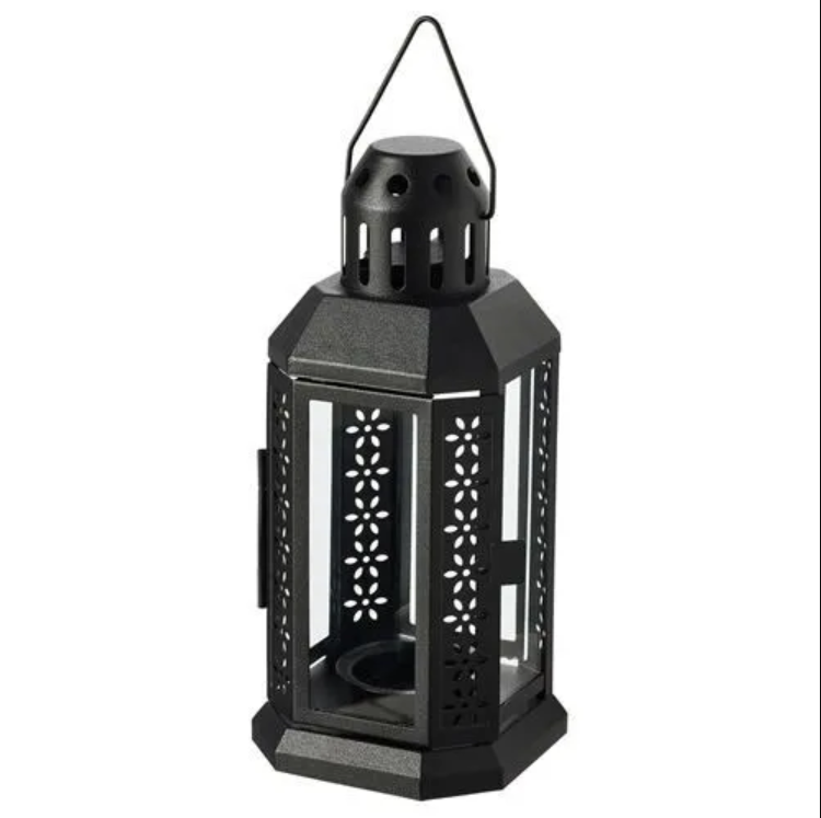 ENRUM lantern , black, 22 cm