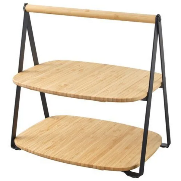FULLSPÄCKAD serving stand, black, 28x20 cm