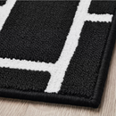 VANDPLATS Door mat, black/brick pattern, 40x60 cm