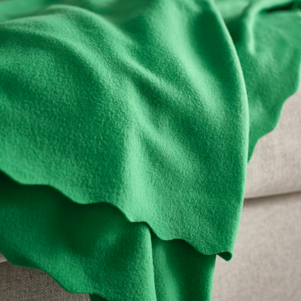 DAGGKÅPOR Throw, green, 130x170 cm