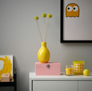 BLODBJÖRK Vase, yellow, 16 cm