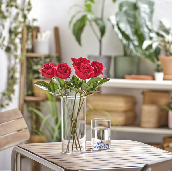 SMYCKA Artificial flower, in/outdoor/Rose red, 40 cm