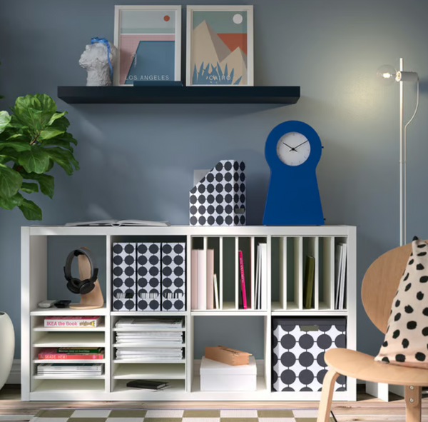 KALLAX Insert with 4 shelves, white, 33x33 cm