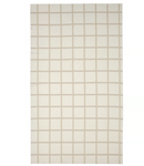 NISSÖGA Tablecloth, beige/white, 57x94 "