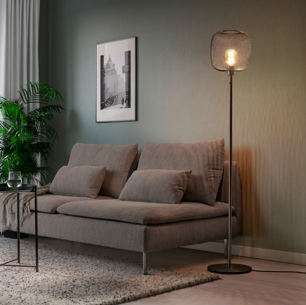 SKAFTET Floor lamp base, black