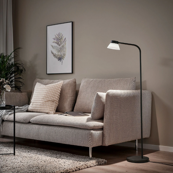 SAMBORD floor/reading lamp, black-white