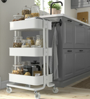 RÅSKOG Trolley, white, 35x45x77 cm