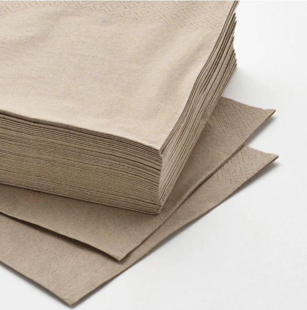 FANTASTISK paper napkin, beige, 40x40 cm, 50 pack