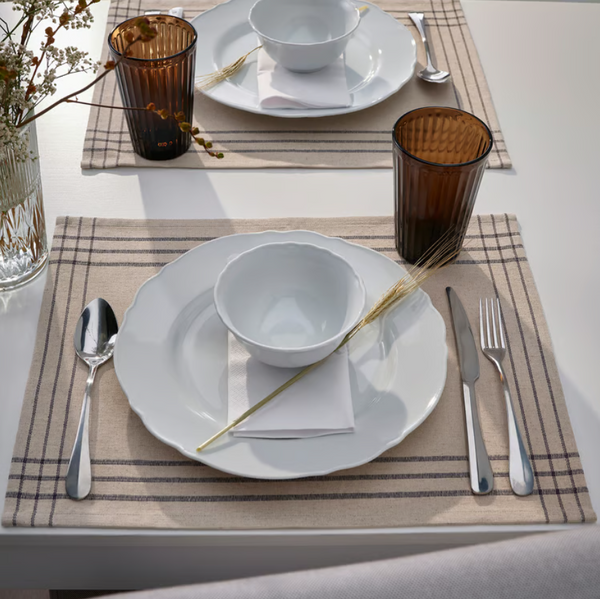 VÅRARV Place mat, dark gray/natural, 13 ¾x1