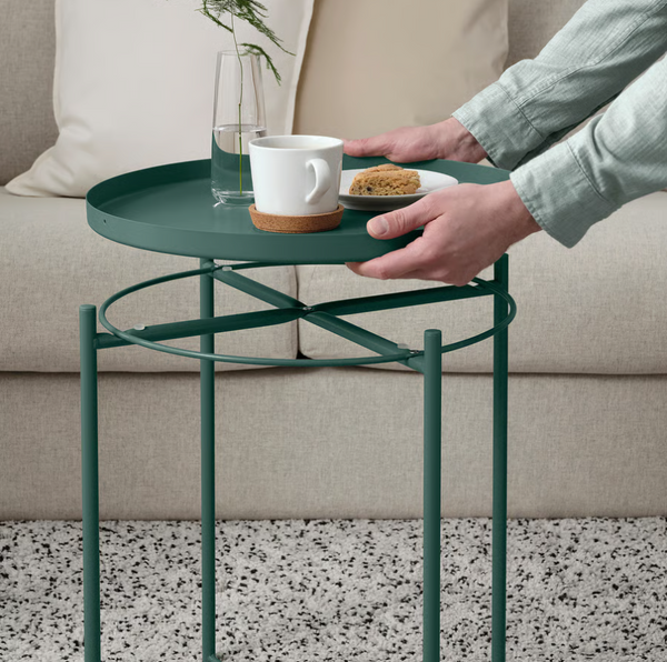 GLADOM Tray table, dark grey-green, 45x53 cm