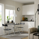 GUNDE Folding table, black, 67x67 cm