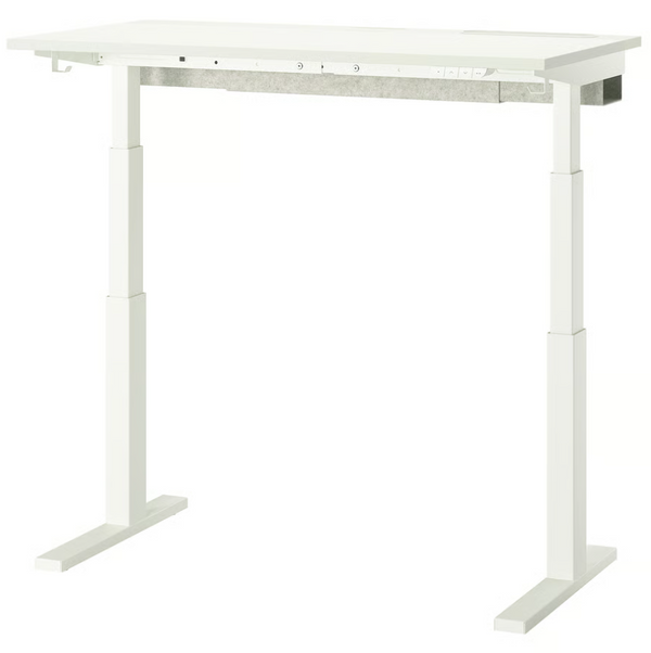 MITTZON Underframe sit/stand for desk, electric/white, 120/140/160x60 cm