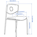 STOLJAN Chair frame with backrest, black/STOLJAN Seat, Bomstad black