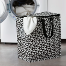 KNALLA Bag, black/white, 40x25x47 cm/47 l
