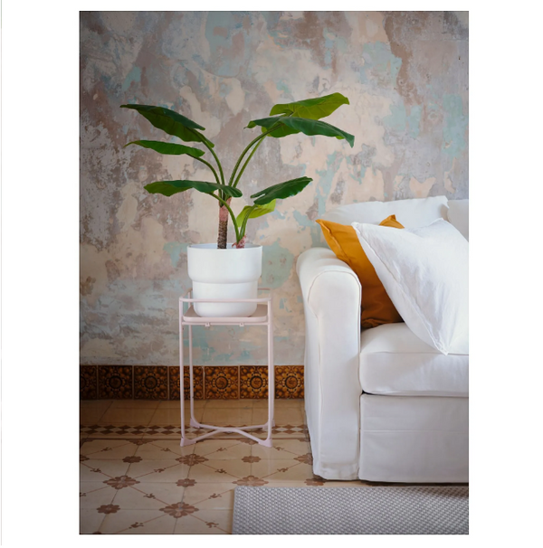 FÖRENLIG plastic plant pot , white, 24 cm