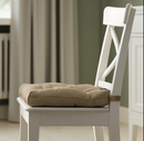 MALINDA Chair cushion, beige, 40/35x38x7 cm