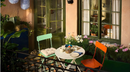 SUNDSÖ foldable chair , bright orange, without cushion