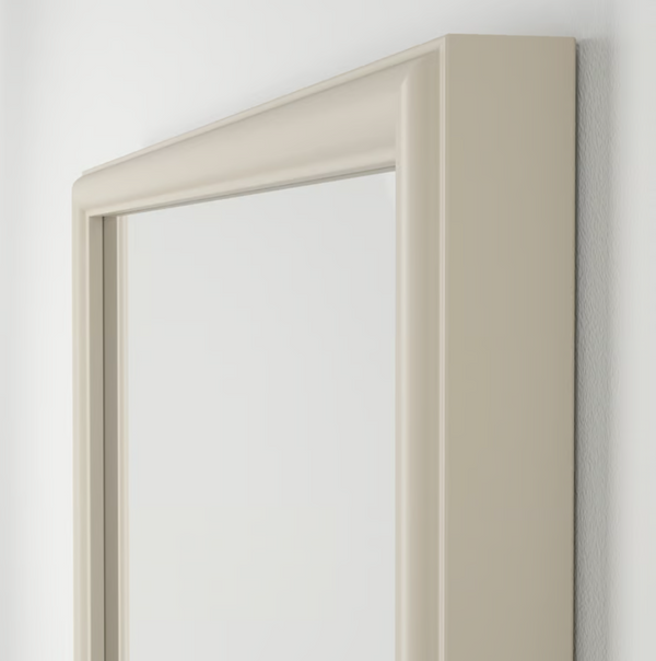 NYPONBUSKE Mirror, grey-beige, 65x65 cm
