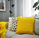 GURLI cushion cover , yellow, 50x50 cm