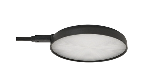 STRIMSÄV spotlight with LED, black, 6x1 cm