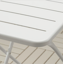 TORPARÖ Table, outdoor, white/foldable, 70x42 cm