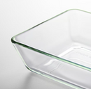 MIXTUR Oven/serving dish, clear glass, 27x18 cm