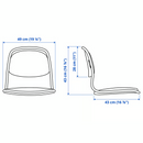 ÖRFJÄLL Chair frame, swivel, black / ÖRFJÄLL Seat shell, black-Vissle red