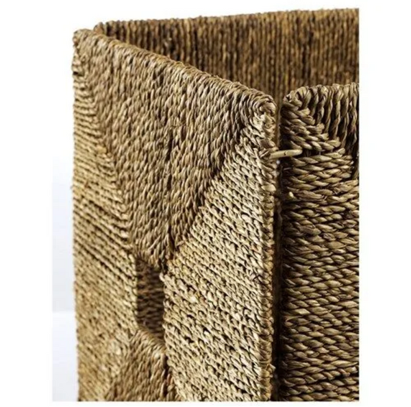 KNIPSA basket , seagrass, 32x33x32 cm