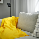 DAGGKÅPOR Throw, bright yellow, 130x170 cm