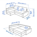 FRIHETEN / KLAGSHAMN Corner sofa-bed with storage, Faringe brown-orange