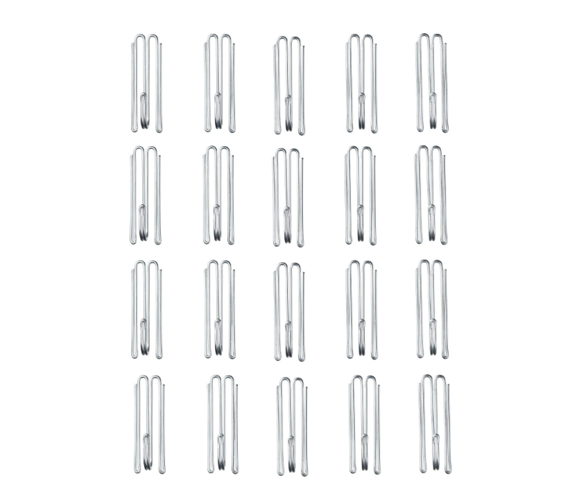 RIKTIG curtain hook, silver-colour, 20 pack