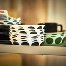 OFTAST Bowl, white black/dot pattern, 15 cm