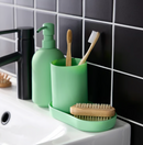 GANSJÖN 3-piece bathroom set, light green