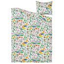 NATTHÄGER Duvet cover and pillowcase, multicolour/jungle, 150x200/50x60 cm