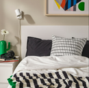MÄSTERROT Cushion cover, white/black, 50x50 cm