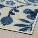 KANTLINJE Rug, low pile, beige blue/floral pattern, 60x90 cm