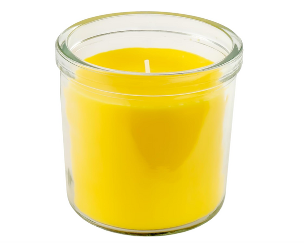 BLODHAGG Scented Candles in Glass Jars, Lemon and Lemongrass Yellow