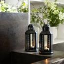 ENRUM lantern , black, 22 cm