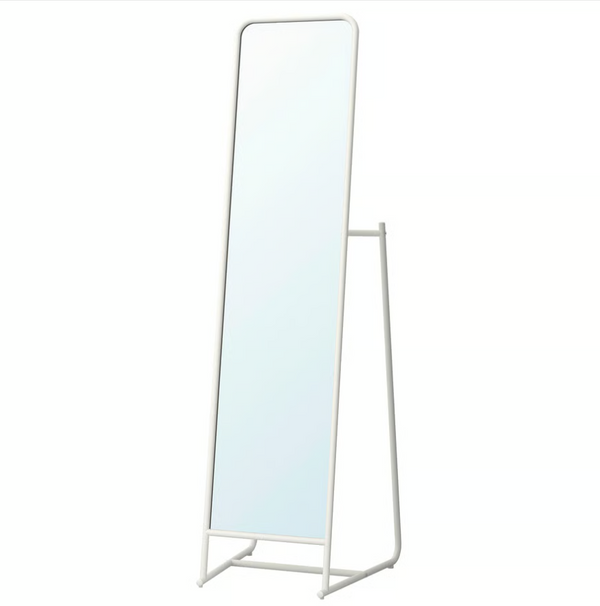 KNAPPER Standing mirror, white, 48x160 cm