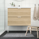 TOFTBO Bath mat, grey-white/mélange, 50x80 cm