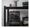 KUGGIS Container, black transparent box, 26x35x15 cm.