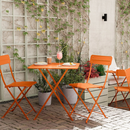 SUNDSÖ foldable chair , bright orange, without cushion