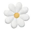 SKOGSDUVA cushion, white/yellow, 47x8 cm