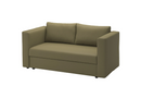 SKONABACK 2-seat sofa-bed, vissle yellow/green